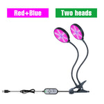 lampe croissance led noir moderne minuterie usb 5v têtes crochets réglable auto