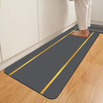 tapis sol antidérapant polyester gris moderne fourchette cuillère logo 40x60cm 50x80cm