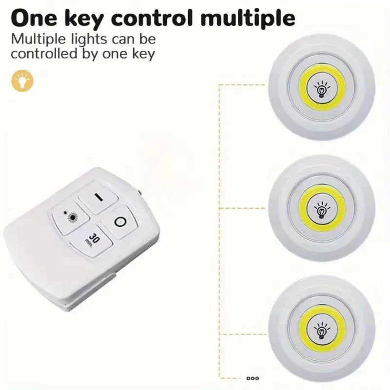 lampe led sans fil rechargeable batterie sèche adhésive télécommande blanc beige moderne minimaliste