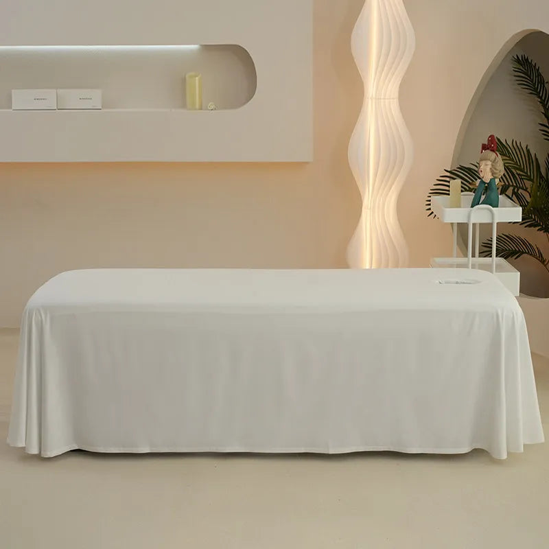 housse matelas massage uni polyester coton lit tout saisons beige moderne salon beauté