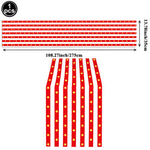 nappe table rayée rouge blanche étoiles dorées anniversaire mariage événement festivealloween nouveauannée