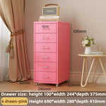 meuble tiroirs moderne rouge blanc bleu rose roulettes tiroirs chambre salon