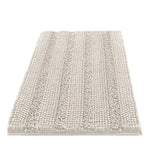tapis bain antidérapant moderne tissu boules relief beige vert clair gris