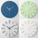 horloge murale moderne quartz aiguille boisée noir blanc minimaliste chambre salon