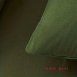 taies d'oreiller uni vert olive moderne 100% polyester standard taillesiauxcoussins sansinsert