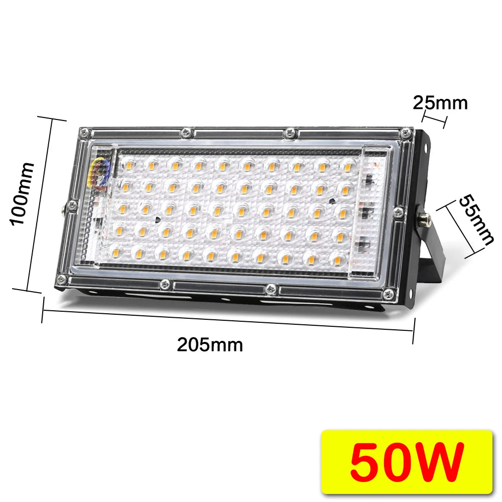 projecteur led ip65 moderne 100w 220v extérieur fixations aluminium noir