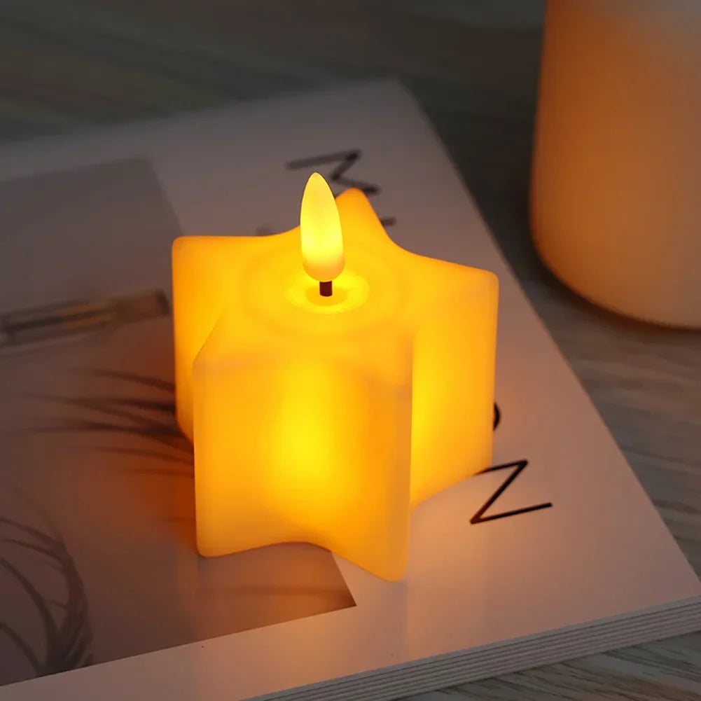 bougies led blanches modernes bougies decoratives geometriques chambre salon mariage