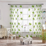 rideaux tulle motifs floraux pastorale translucides couleurs vives champêtre tringle rideau intérieur decoration