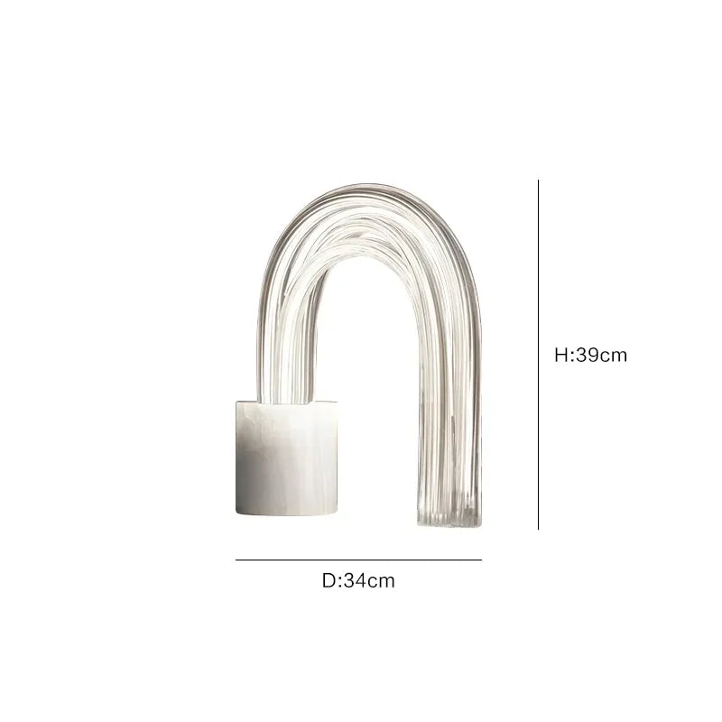 lampe table marbre moderne blanc noir rayures finies led minimalisteintérieur chambre salon éclairage