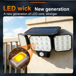 lampe solaire détecteur mouvement noir led ip65 murale moderne sécuritéextérieur jardin