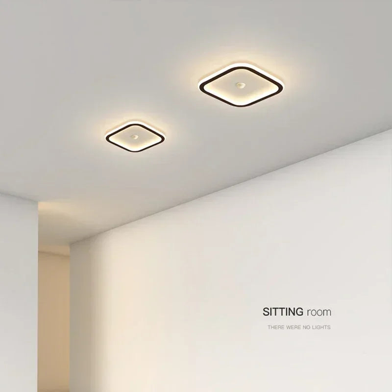 plafonnier led moderne blanc noir géométrique capteur mouvement 2000 82000 lumens