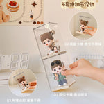 organisateur jouets transparent empilable multicolore figurines collection cartoonesque boîtes d'exposition acrylic modernes cartes d’identité