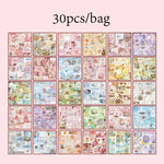 autocollants alimentaires kawaii gâteau pizza ramen fruits sac 30 pièces rose blanc vert rouge
