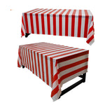 nappe table jetable rouge blanche rayées noël festive mariage banquet extérieure imperméable