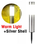 lampe solaire extérieure led acier inoxydable moderne 15 heures autonomie noir blanc minimaliste
