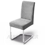 housse chaise gris feuilles moderne élastique polyester extensible mariage banquetôtel salle manger