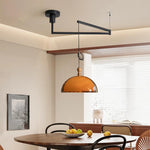 suspension lumineuse moderne orange pince suspension acrylique led réglable salon restaurant étude lumière chaude