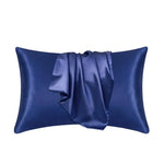 taie d'oreiller soie satinée moderne housse coussin décorative chambre coucher