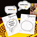 notes autocollantes blancs motifs bulles soleil couronne adhésif moderne graphique scrapbooking fournitures