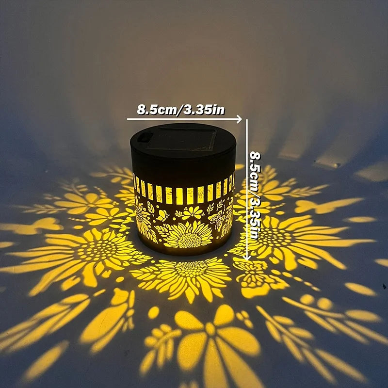 lampe solaire projectrice effet lumineux floral moderne étanche extérieur décoration jardin multicolore transparent
