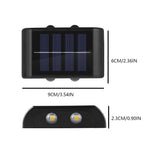 lampe murale solaire panneaux solaires intégrés led noire moderne résistante eau murale oeilletsextérieur jardin