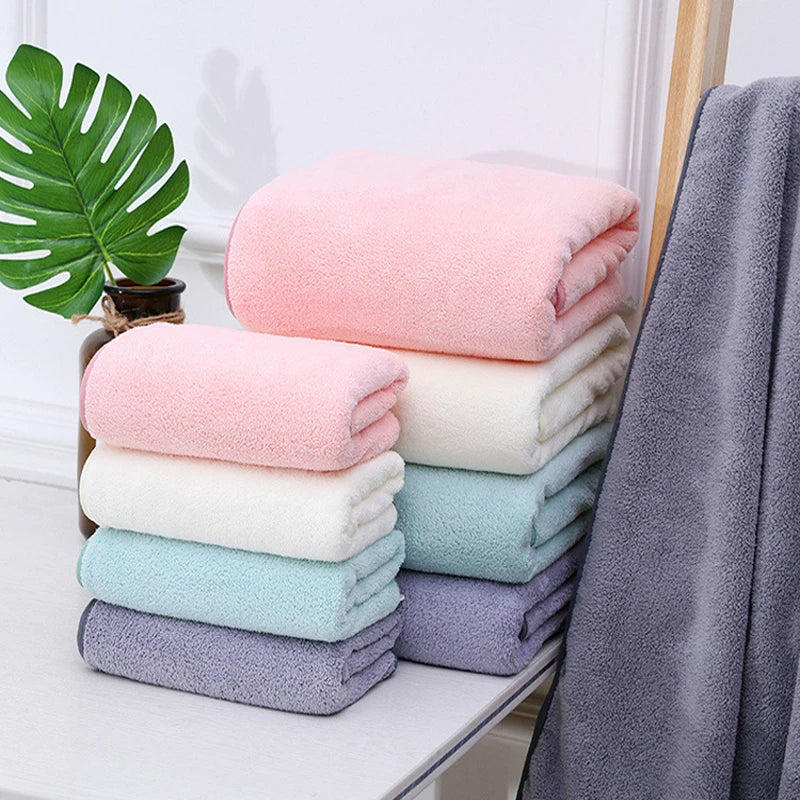 serviettes bain microfibre gris rose absorbantes rapide lavables moderne