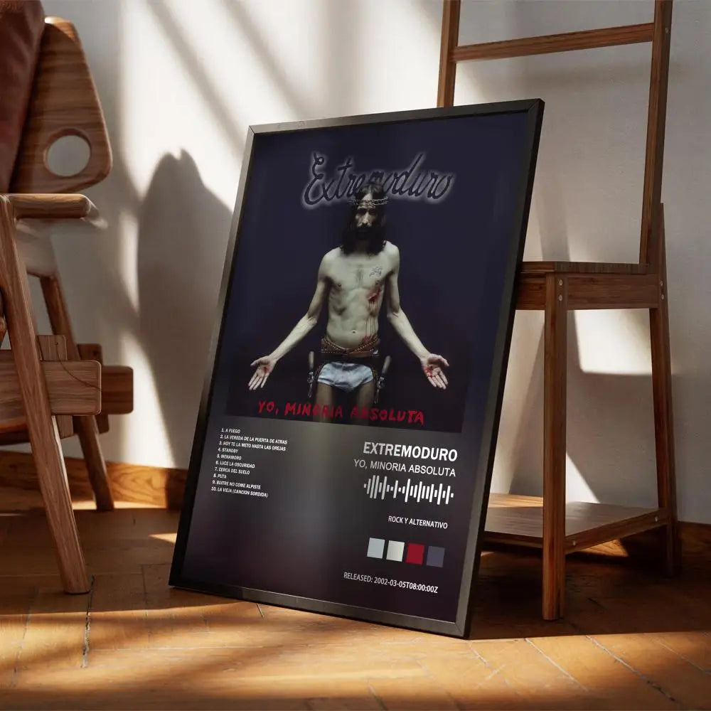 affiche moderne papier noir texte image personnage décoration salon chambre opaque rouleau tube