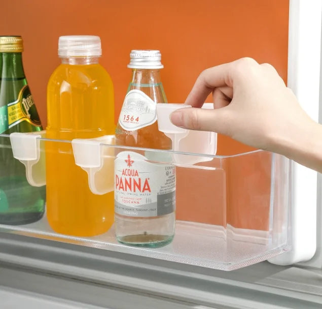 boîtes rangement transparentes plastique réfrigérateur alimentaire bouteille jus sauce snack respectueux environnement cuisine