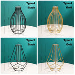 vase decoratif moderne noir or motif geometrique transparent decoration maison