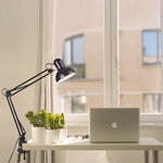 lampe led moderne réglable clip noir table lecture travail étude