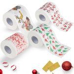 Papier toilette de Noël gris motif argenté