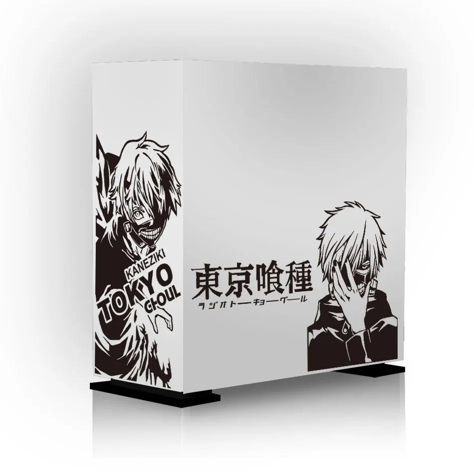 autocollants anime personnages tokyo ghoul kaneziki transparents pc noir blanc