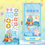 jouets construction 3d multicolores motifs animaux textures brillantes adhésif kawaii enfantin pièces base plate