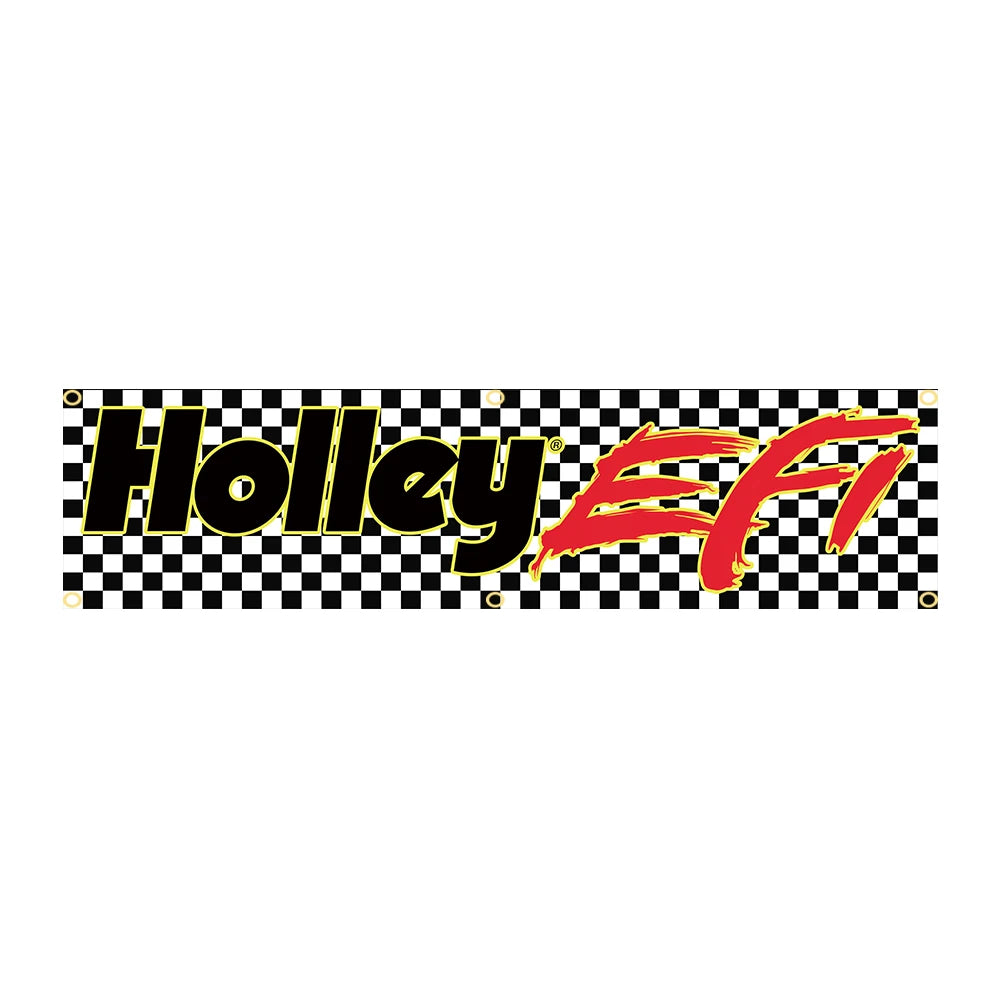bannière publicitaire holly performance rouge noir blanche decoration super tex polyester