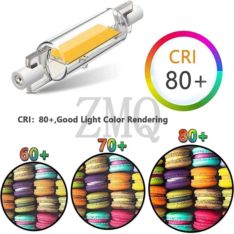 ampoule led r7s haute puissance blanc chaud tube verre projecteur intérieur moderne 220v