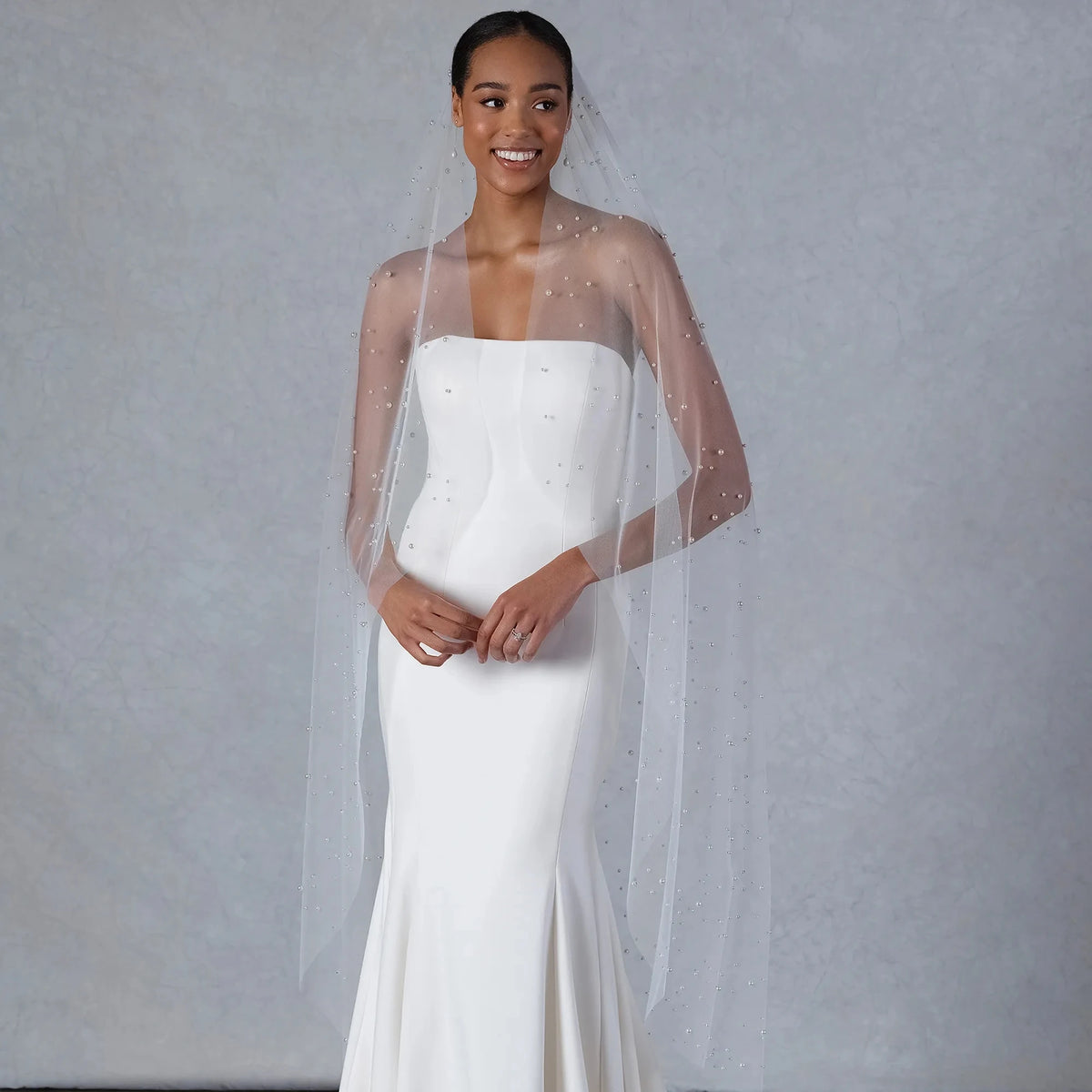 voile mariée blanc élégant classique transparent prom mariage festive romantique