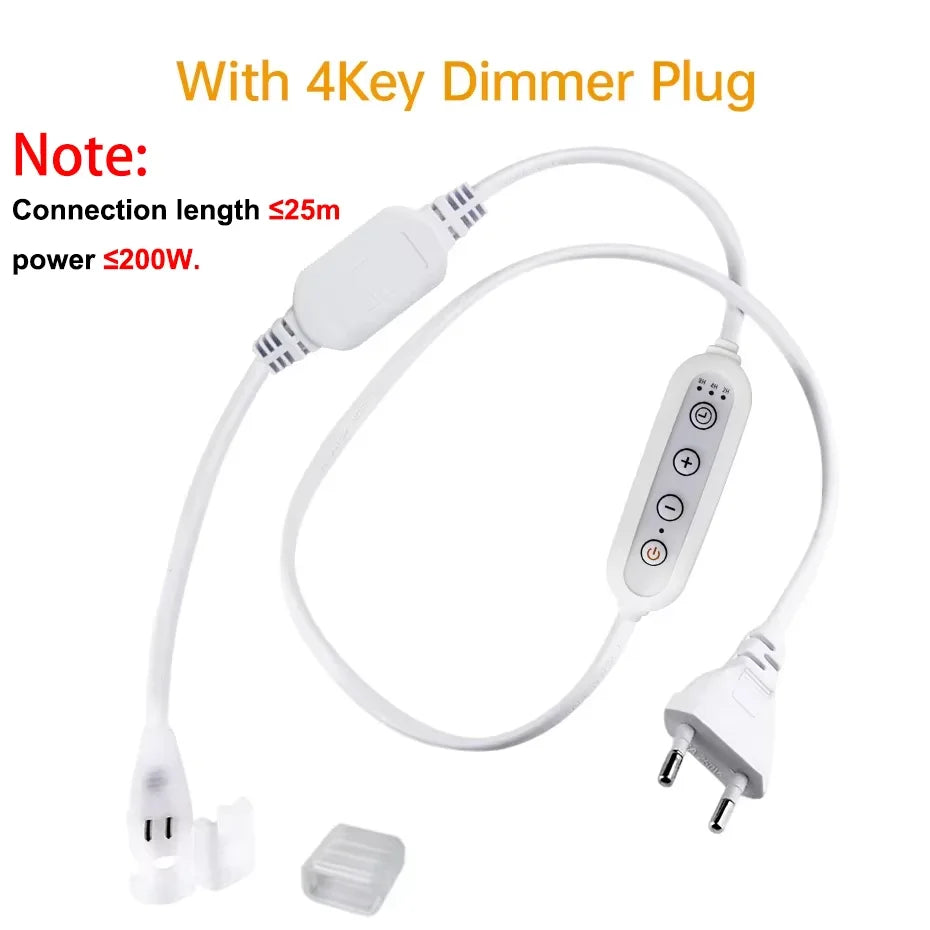 interrupteur minuterie dimmable ruban led cob blanc clips vis moderne 110v 220v eu us