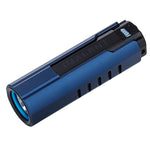 lampe torche bleu moderne résistante choc lumiere intense charge magnétique auto défense camping
