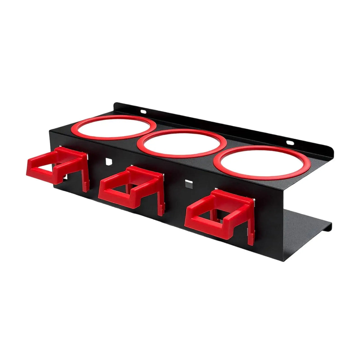 support mural bouteilles nettoyant noir clips rangement garage organisation outils