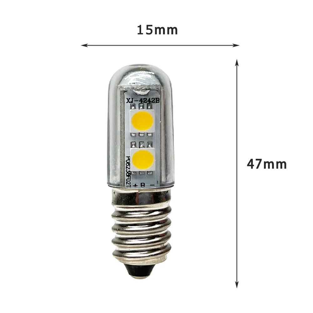 ampoule led e14 e12 1w transparente jaune moderne cuisine réfrigérateur 360° ip65 15000h