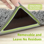 tapis d'angle gris clair texture moelleuse adhésif double face moderne fixations papier protecteur film