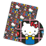 protège carte imprimé hello kitty coton polyester résistant fruits gâteaux cartoon