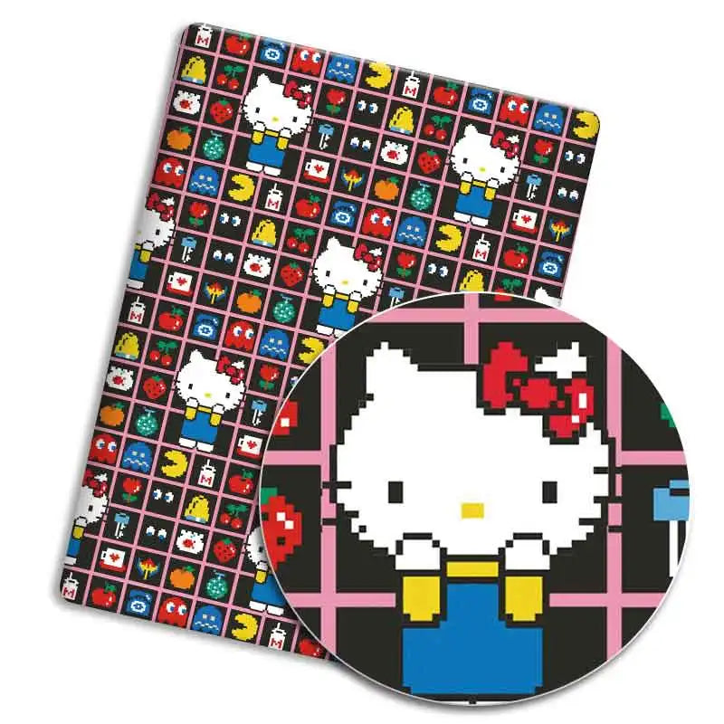 protège carte imprimé hello kitty coton polyester résistant fruits gâteaux cartoon
