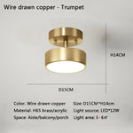 lampe moderne minimaliste or rond lisse montée surface interrupteur tactile 20cm