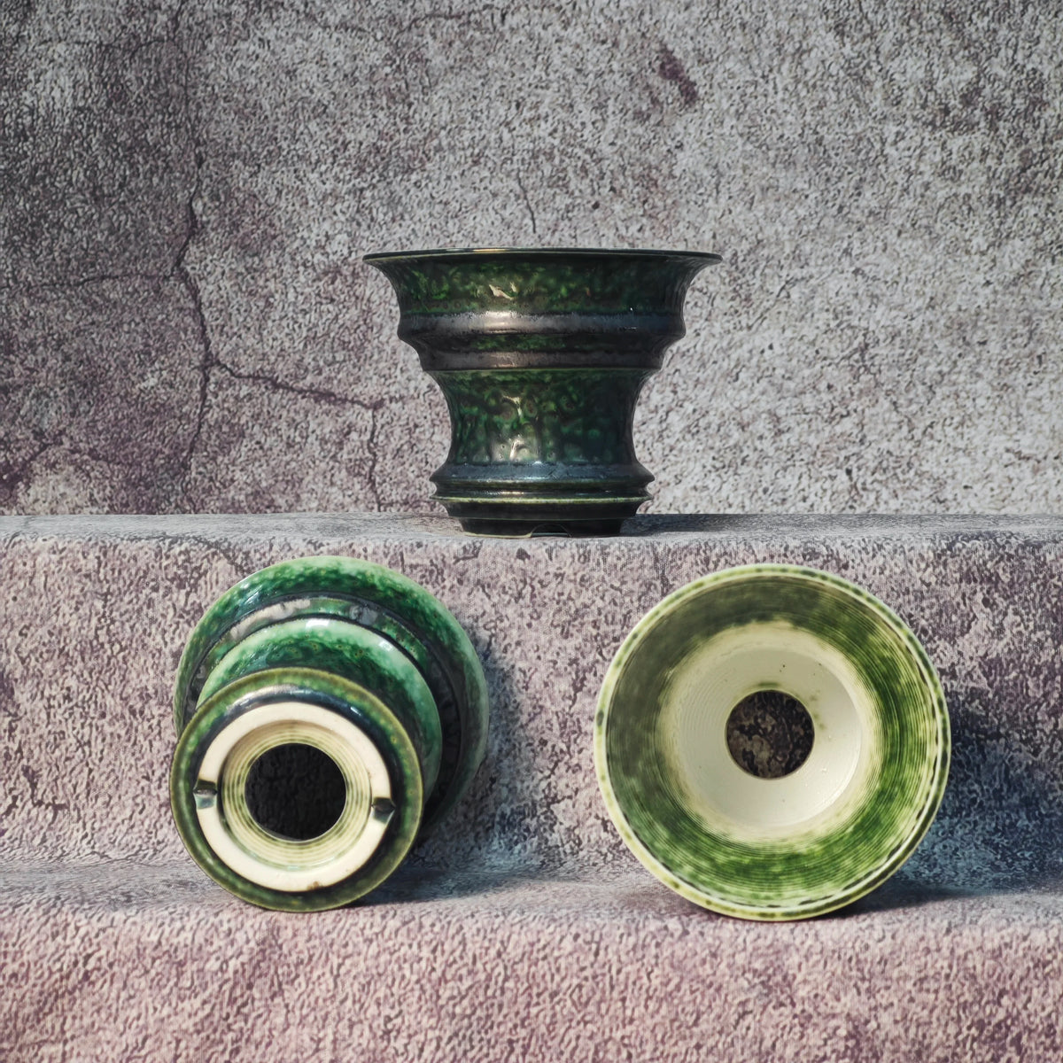 pots fleurs porcelaine classique vert marbré cactus succulente agave plante verteintérieur deco