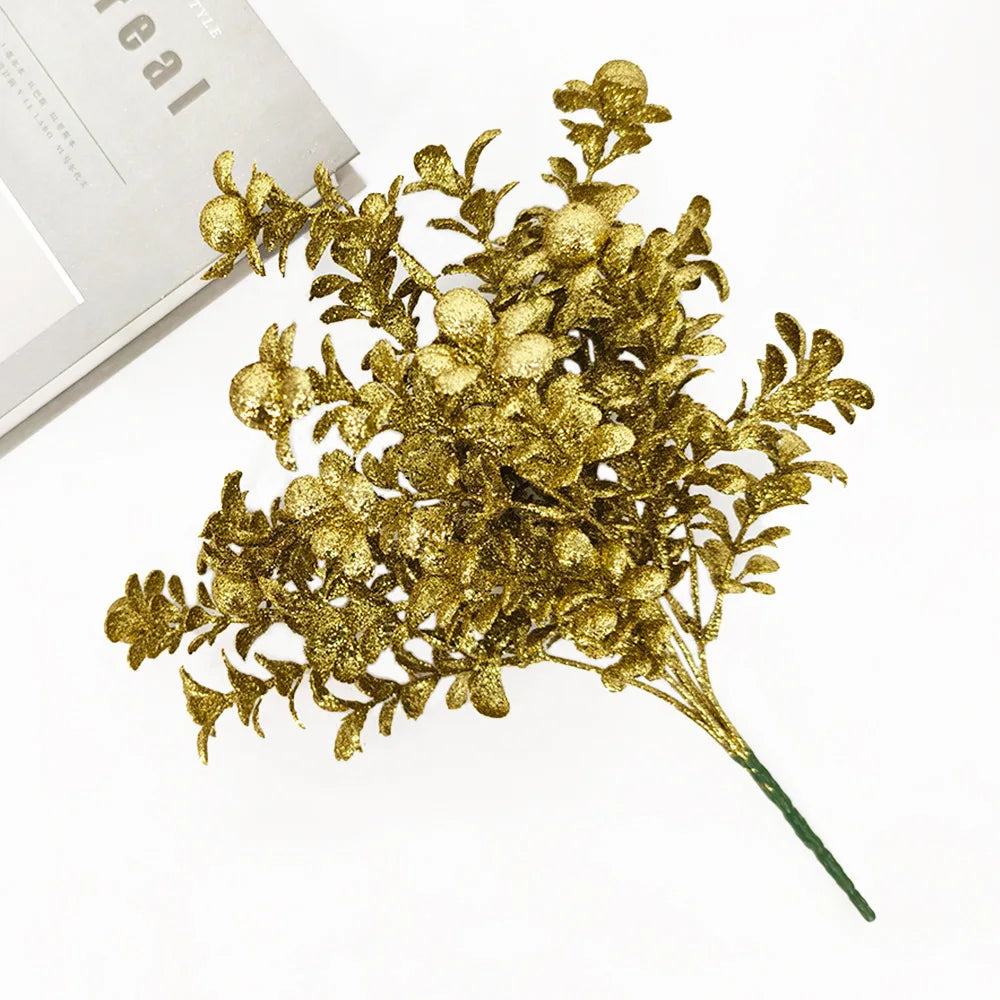 Bouquet artificiel feuilles rondes vert gris décoration intérieure salon jardin naturel rustique decoration cadeau