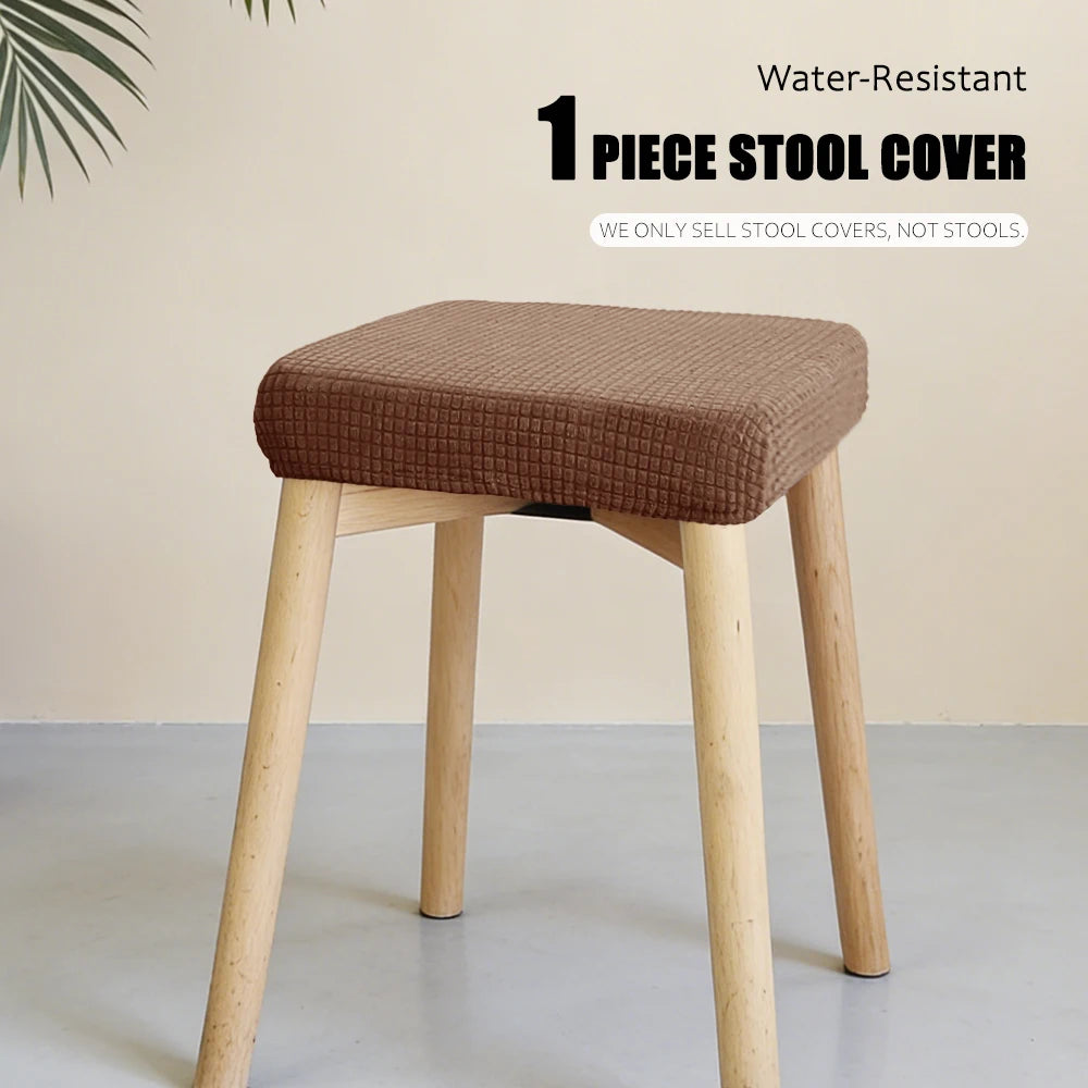 housse chaise moderne tissu carreaux gris élastique protection siège banquet mariage