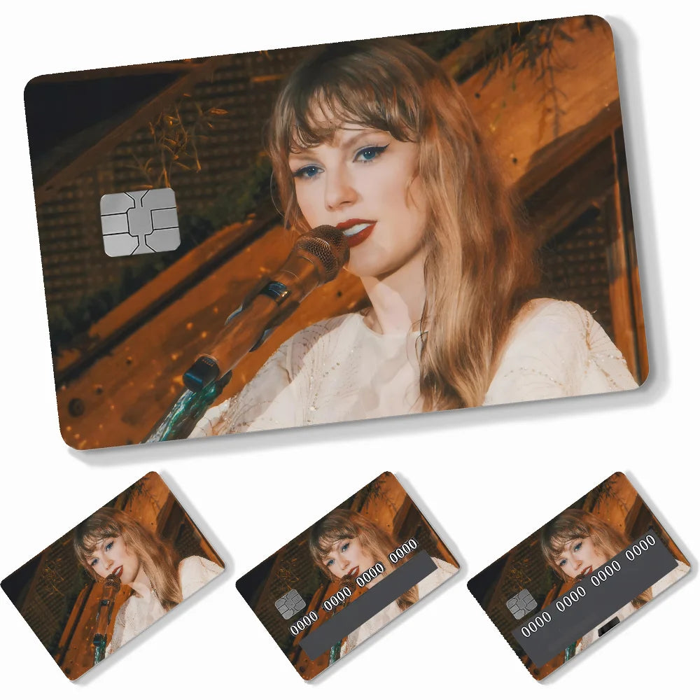 autocollants adhésifs cartes bancaires personnalisées danseur scène espoir bleu clair moderne amovibles