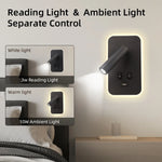 lampe murale moderne noire prise usb double interrupteur chambre étudeentrée