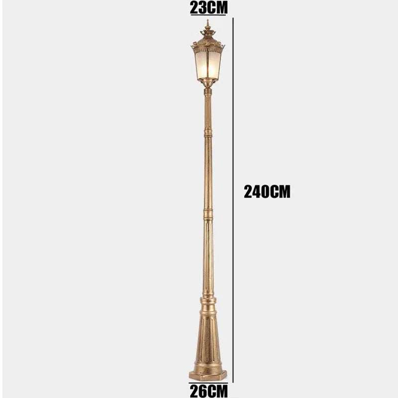 lumière rue extérieure moderne or ornements classique ip65 led e27 noir aluminium